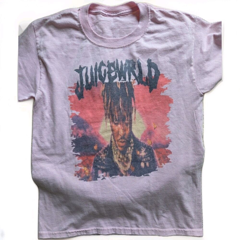 Juice Wrld Legends Never Die Tee Adult Small Light Pink Pastel Cotton T-Shirt